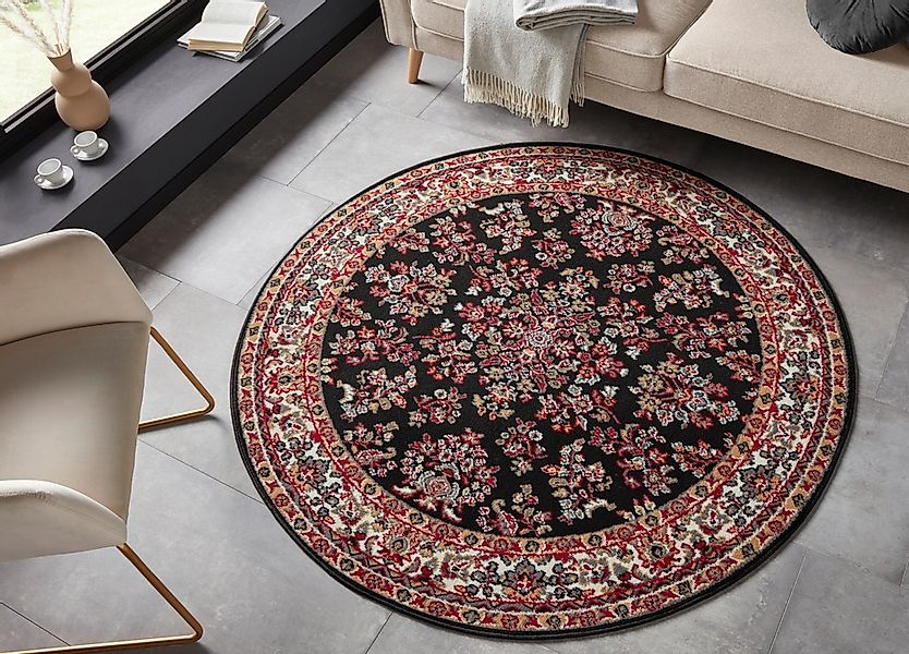 HANSE Home Teppich "Halton" rund 8 mm Höhe Kurzflor, Orient Optik, mit Bord günstig online kaufen