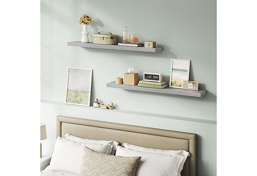 Woltu Wandregal, 2er-Set Wandboard CD DVD Regal Bücherregal Holz Board günstig online kaufen