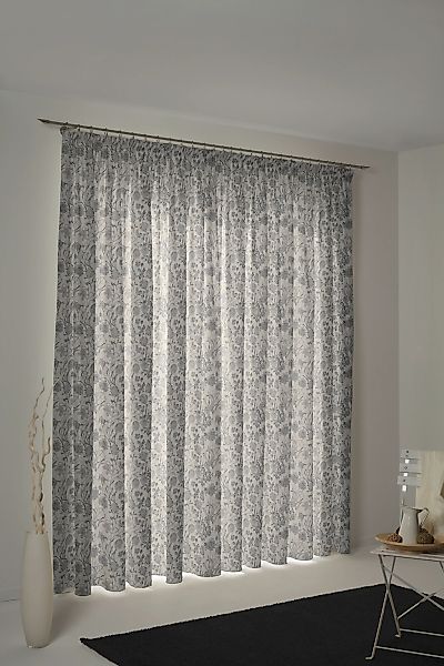 Adam Vorhang "Flower Cuvée" Kräuselband 1 Stk. tlg. aus 100% Bio-Baumwolle günstig online kaufen