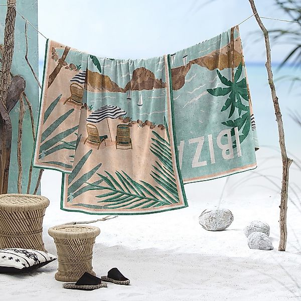 Seahorse Strandtuch »Ibiza«, (1 St., Strandtuch 90 x 170 cm), mit Ibiza Küs günstig online kaufen