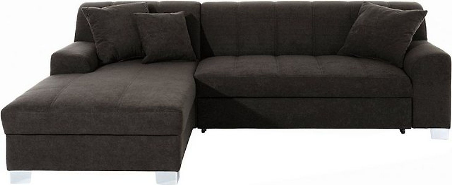 INOSIGN Ecksofa "Turah incl. Zierkissen, moderne Steppung, auch in Leder", günstig online kaufen