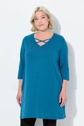 Ulla Popken Longshirt Longshirt Zierbänder A-Linie günstig online kaufen