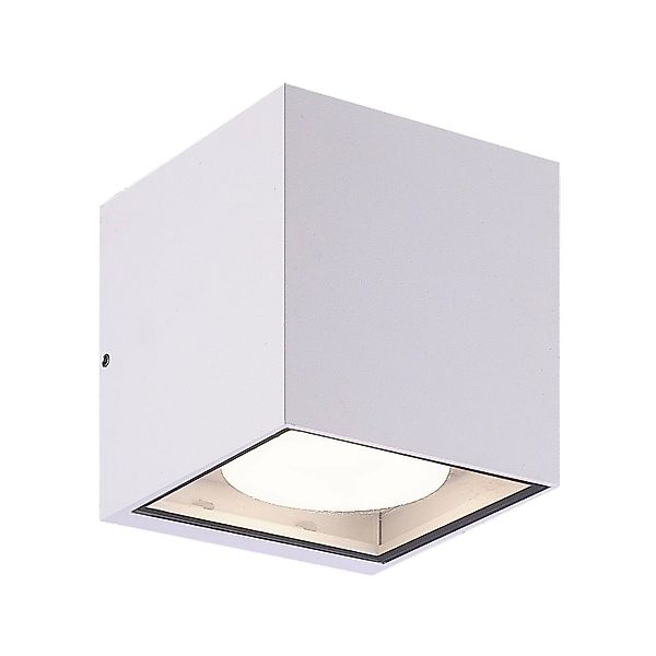 PRIOS Wandleuchte Außen Tetje 10004677 Modern in Weiß aus Aluminium 2-flamm günstig online kaufen