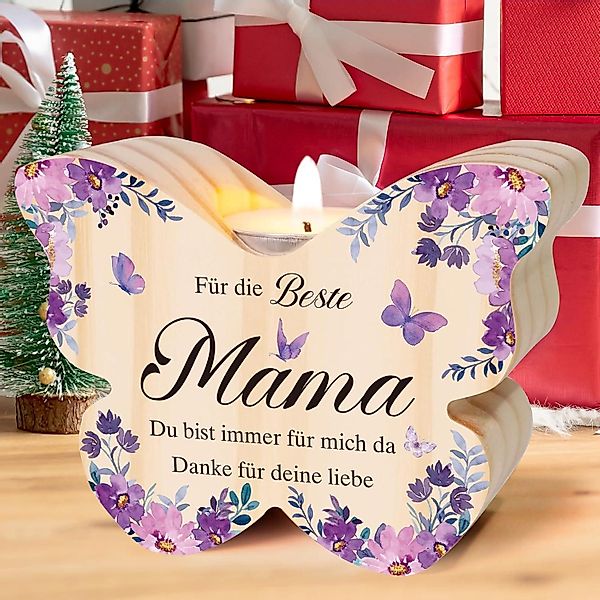 LuxusKollektion Kerzenständer Kerzenständer Mama Geburtstagsgeschenk Holz günstig online kaufen