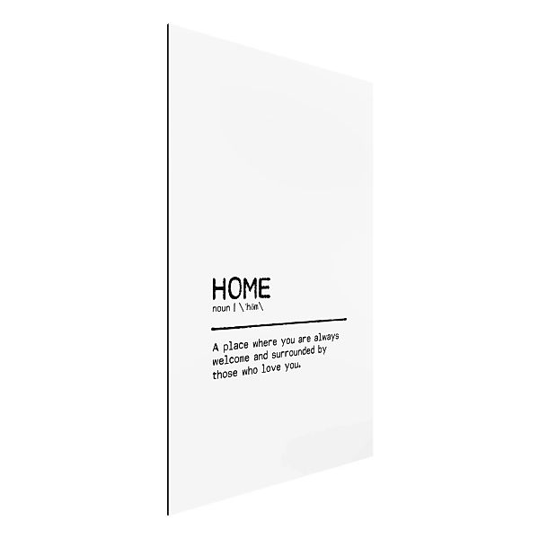 Alu-Dibond Bild Definition Home Welcome günstig online kaufen