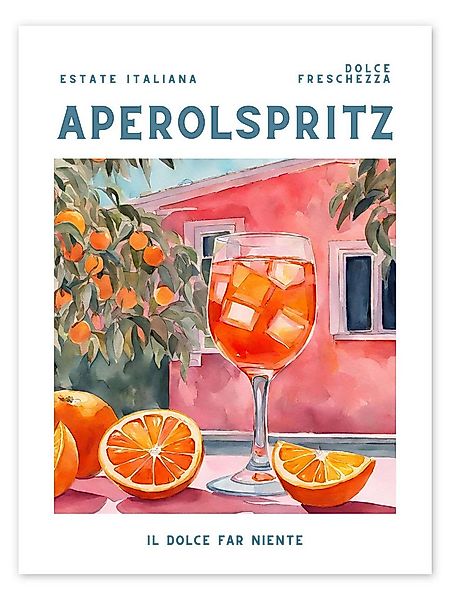 Posterlounge Wandbild Estate Italiana - Aperol Spritz, Ohkimiko, erhältlich günstig online kaufen