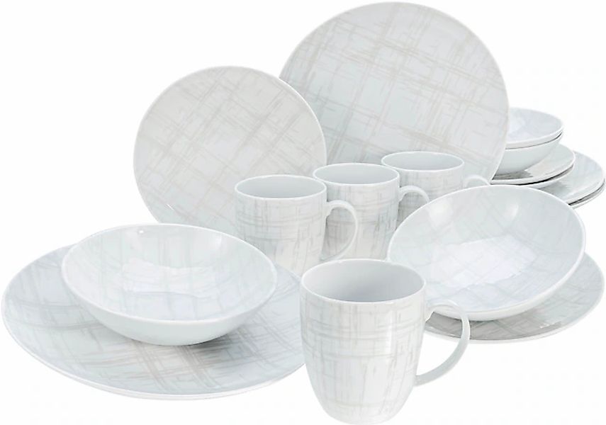 CreaTable Kombiservice »Geschirr-Set Home - Shabby Chic« Service, weiß, Use günstig online kaufen