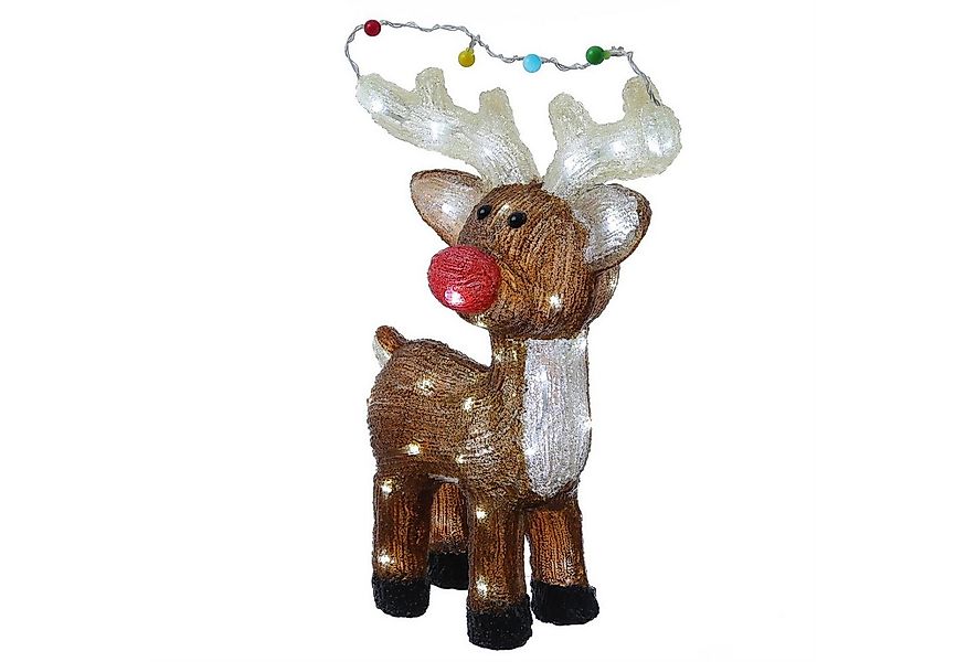 MARELIDA LED Dekofigur LED Rentier Acryl Weihnachtsfigur Tierfigur H: 47cm günstig online kaufen