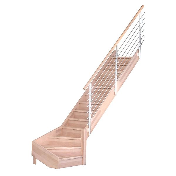 Treppe Mykonos Pro Buche Gew. R 80 cm Setzstufen Design-Geländer-Edelstahl günstig online kaufen