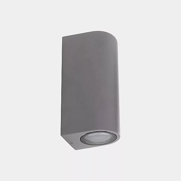 LEDS-C4 Außenwandlampe Eko Double, grau, Breite 7 cm, Alu günstig online kaufen