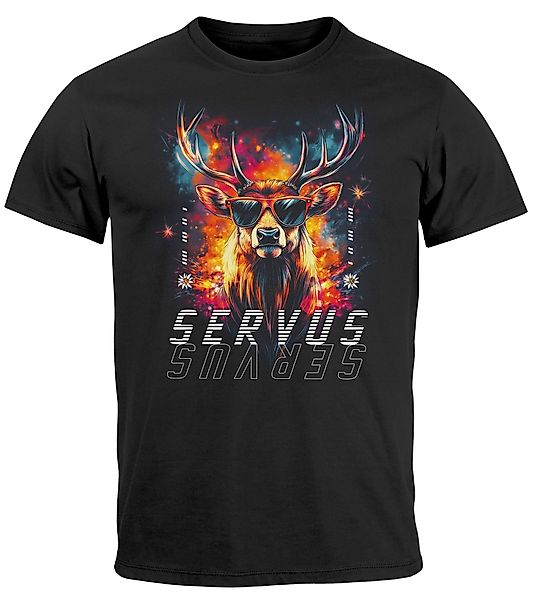 Neverless Print-Shirt Herren T-Shirt Servus Hirsch günstig online kaufen
