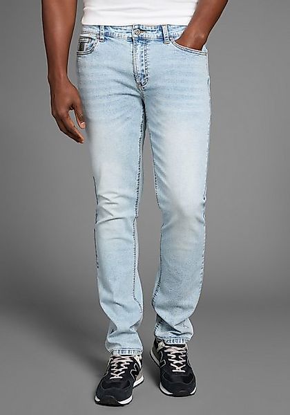 Bruno Banani Straight-Jeans Hutch gerade Beinform, teilweise mit modischen günstig online kaufen