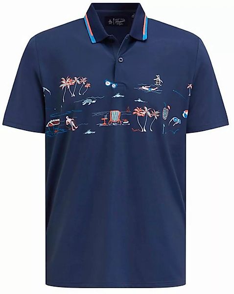 Original Penguin Poloshirt Penguin Golfpolo Resort Print Blau-Mehrfarbig He günstig online kaufen