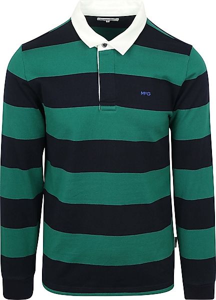 McGregor Rugbyshirt Streifen Navy Grün - Größe L günstig online kaufen