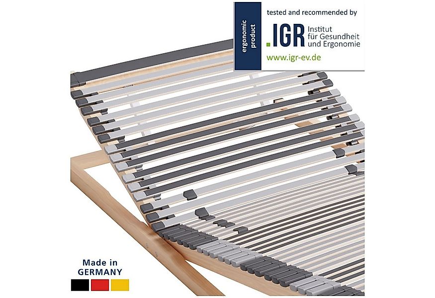 Lattenrost Ergonomischer 7-Zonen Lattenrost, Fertig Montiert, Manuell Verst günstig online kaufen