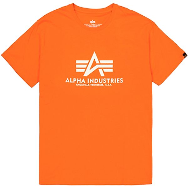 Alpha Industries  T-Shirts & Poloshirts Basic T-Shirt - boost orange günstig online kaufen