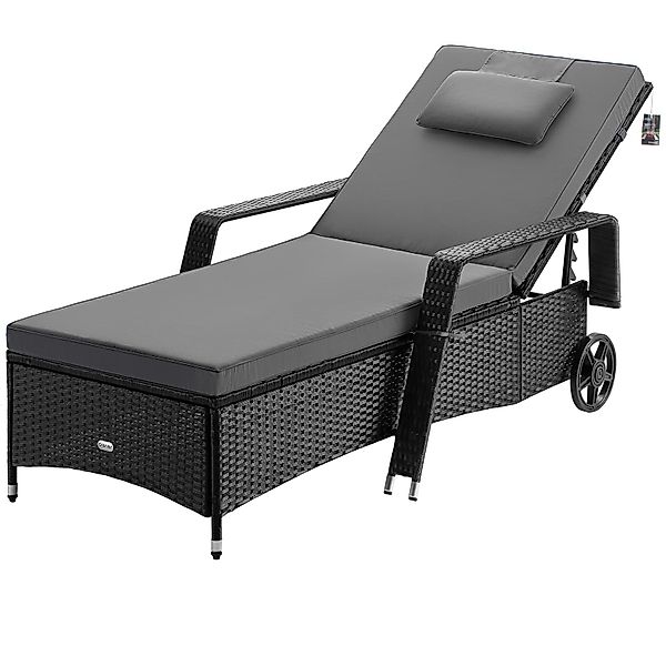 Casaria Gartenliege, Sonnenliege 165 kg Belastbar günstig online kaufen