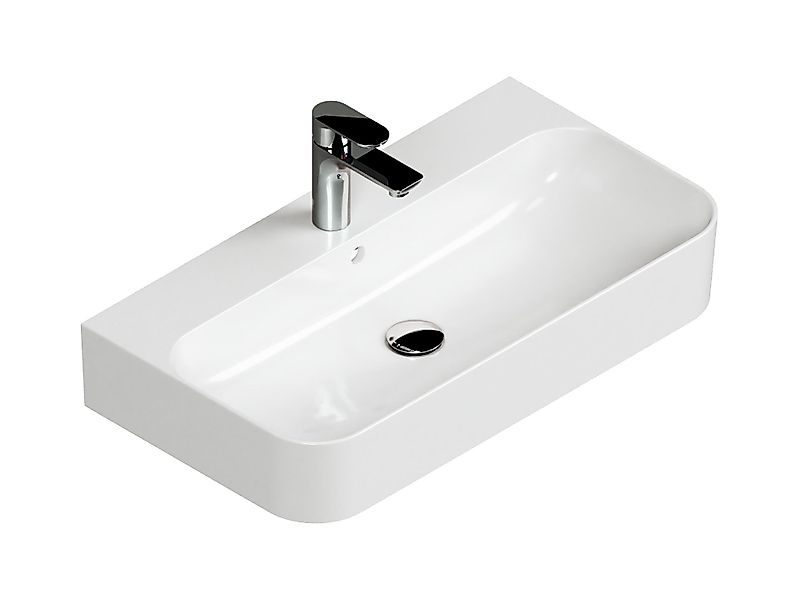 Aqua Bagno Aufsatzwaschbecken 70 cm weiß günstig online kaufen