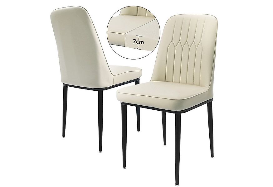 Durrafy Esszimmerstuhl Set 2/4/6 Küchenstuhl,Samtbezug-stuhl,7cm Schwamm,Po günstig online kaufen