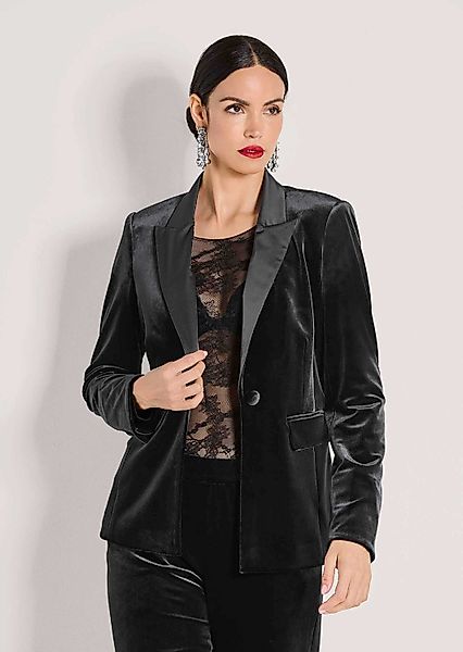 MADELEINE Kurzblazer Samtblazer mit Reverskragen Blazer günstig online kaufen