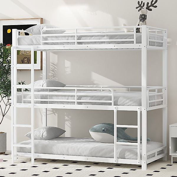 Flieks Etagenbett, Einzelbett Kinderbett Metallbett Dreierbett günstig online kaufen