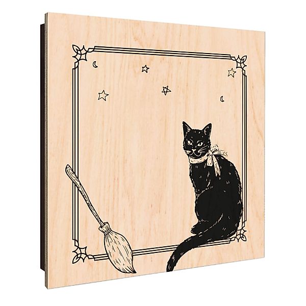 Banjado Schlüsselkasten Holz 30x30cm Schwarz Scharnier Rechts 50 Haken Desi günstig online kaufen