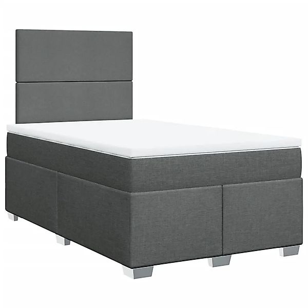 vidaXL Boxspringbett mit Matratze Dunkelgrau 120x200 cm Stoff 3290449 günstig online kaufen