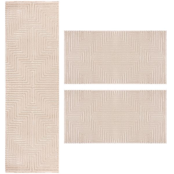 Villa Möbel Hochflor-Bettumrandung Geometrisch Design, Höhe günstig online kaufen