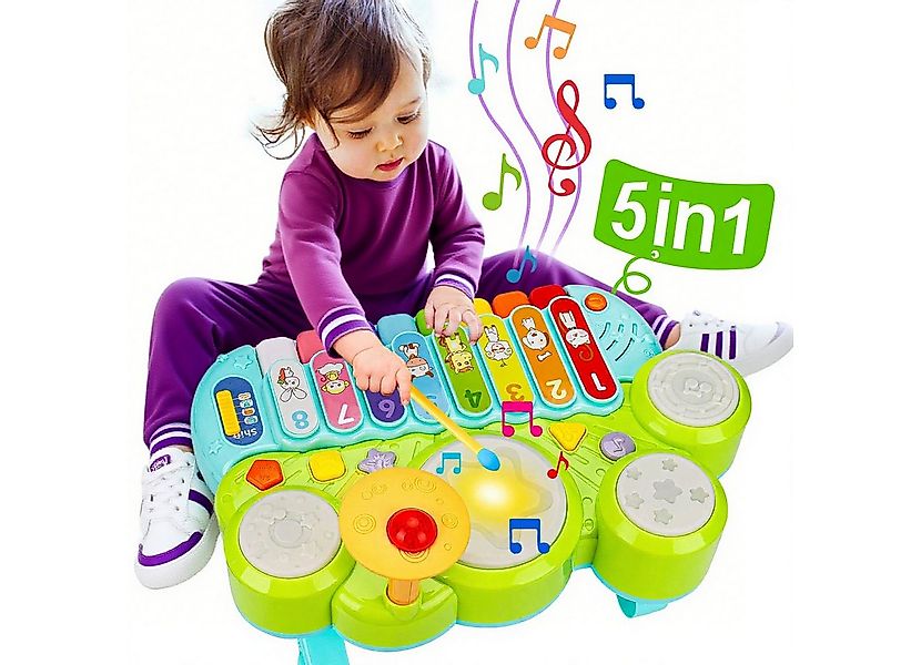 CLTYQ Spielzeug-Musikinstrument 3-in-1-Set mit Klavier, Keyboard und Xyloph günstig online kaufen