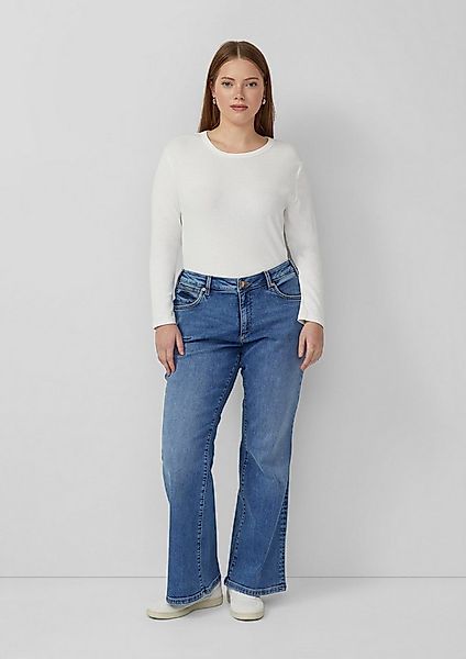 QS Bootcut-Jeans Jeans-Hose Jeans / Slim Fit / Mid Rise / Flared Leg günstig online kaufen