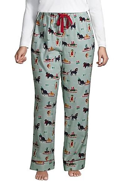 Gemusterte Flanell-Pyjamahose in großen Größen, Damen, Größe: 48-50 Plusgrö günstig online kaufen