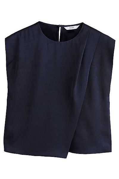 Next Blusentop Asymmetrisches Satin-Top in Knitteroptik (1-tlg) günstig online kaufen