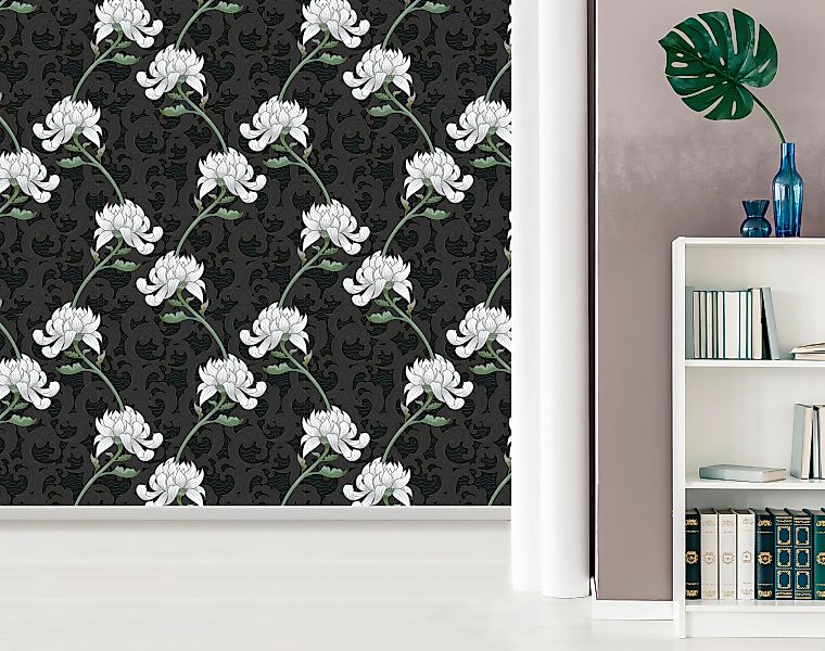 queence Vinyltapete »Ophelia«, bedruckt-Motiv-botanisch-floral-gemustert-na günstig online kaufen