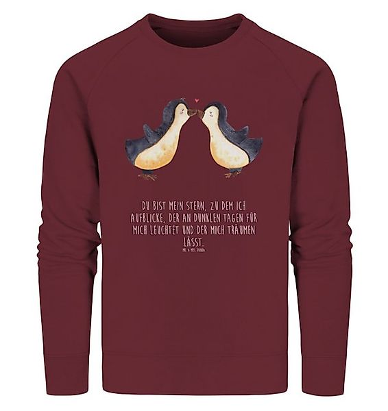 Mr. & Mrs. Panda Longpullover Pinguin Liebe Größe S - Burgundy - Geschenk, günstig online kaufen