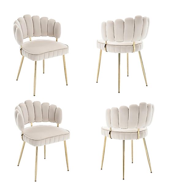 LVHOM Esszimmerstuhl Set mit goldenen Metallbeinen, günstig online kaufen
