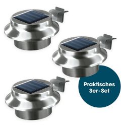 EASYmaxx Dachrinnenleuchten Solar-Leuchte Dachrinne, Edelstahl, Außenbeleuc günstig online kaufen