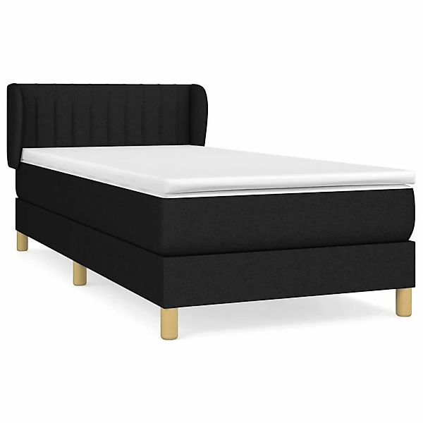 vidaXL Boxspringbett mit Matratze Schwarz 100x200 cm Stoff1372263 günstig online kaufen