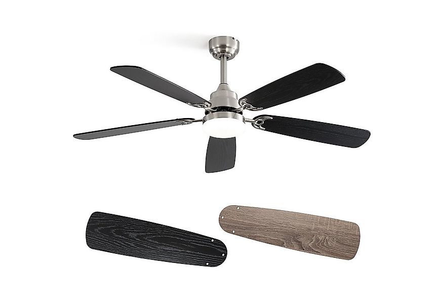 Sofucor Deckenventilator mit Licht und Fernbedienung, DC, 132 cm, 5 doppelf günstig online kaufen