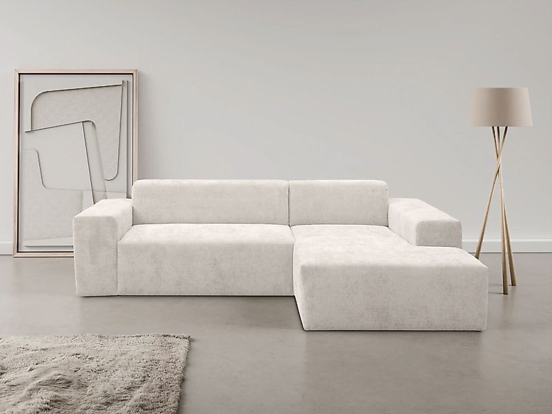 WERK2 Ecksofa "Zeus-L modern & zeitlos, Breite 253 cm, bequemes Sofa" Curvy günstig online kaufen