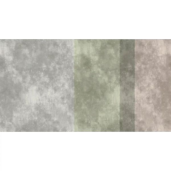 Fototapete Betonoptik Streifen Grau Grün Rosa 5,00 m x 2,70 m FSC® günstig online kaufen