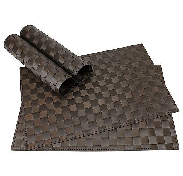 matches21 HOME & HOBBY Platzset Tischset MODERN braun 4er Tischunterlage al günstig online kaufen