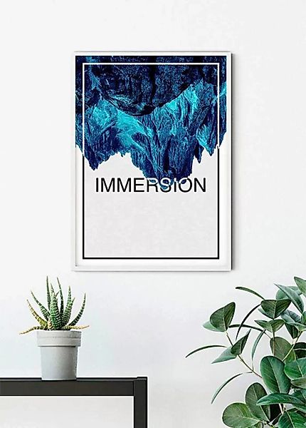 Komar Poster "Immersion Blue", Abstrakt-Sprüche & Texte, (1 St.) günstig online kaufen