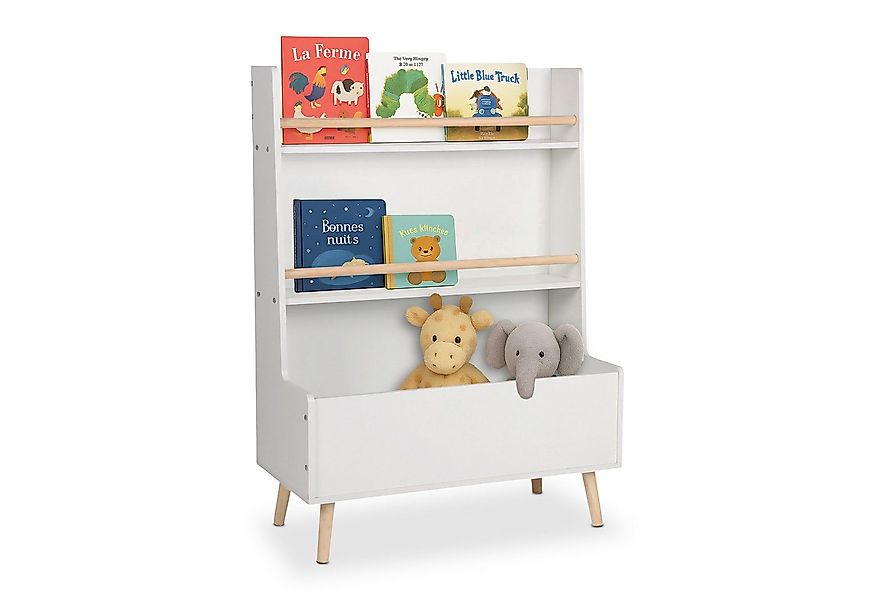 relaxdays Kinderregal für Bücher und Spielzeug, weiß günstig online kaufen