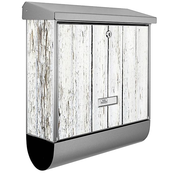 Banjado Briefkasten Edelstahl 38x39x12cm Mit Zeitungsfach Inkl. Montagemate günstig online kaufen