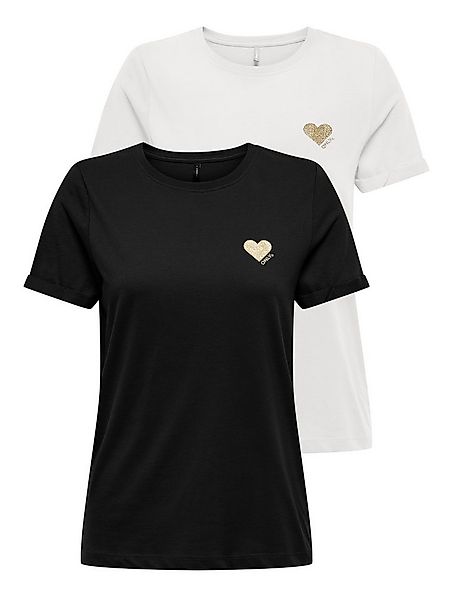 ONLY Kurzarmshirt ONLKITA LIFE S/S TOP 2 PACK CS JRS (Packung, 2-tlg) günstig online kaufen