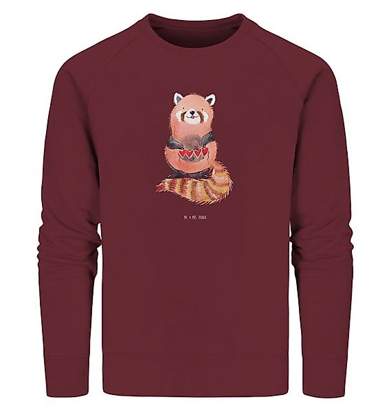 Mr. & Mrs. Panda Longpullover Roter Panda Größe M - Burgundy - Geschenk, Li günstig online kaufen
