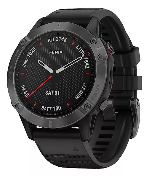 Garmin fenix 6 SAPPHIRE Schwarz/Schiefregrau 010-02158-11 Smartwatch günstig online kaufen