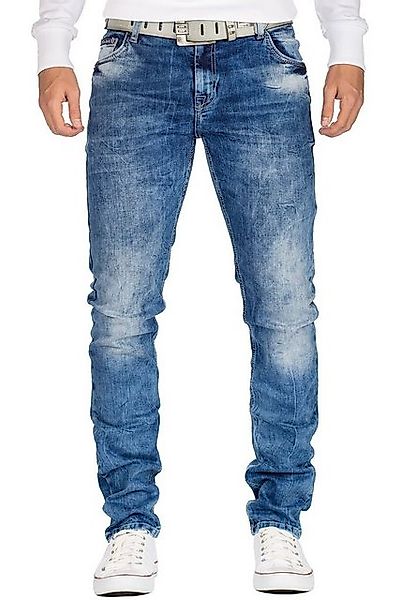 Cipo & Baxx Slim-fit-Jeans Casual Hose BA-CD533 Blau W32/L34 (1-tlg) mit lä günstig online kaufen