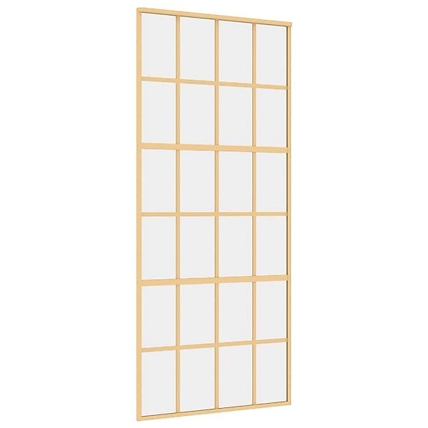 vidaXL Schiebetür Golden 90x205 cm ESG-Klarglas und Aluminium 155173 günstig online kaufen