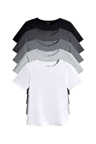 The Set T-Shirt The Set kurzärmelige, körpernahe T-Shirts mit (5-tlg) günstig online kaufen